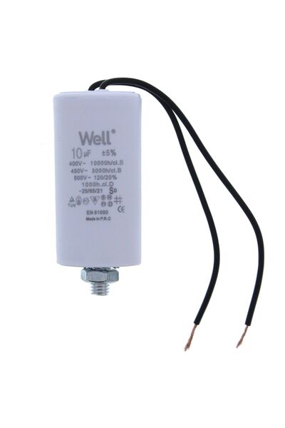 OEM Capacitor for motors 400V, Well, 10 microfarads, with wire