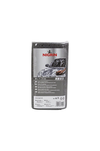 OEM Car sponge, Nigrin, Jumbo, for washing surfaces, 20 x 11 x 8 cm, black
