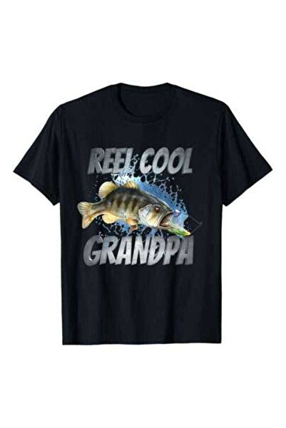 25W تي شيرت بتصميم Fishing Design Reel Cool Grandpa، مصنوع من القطن الخالص بو...