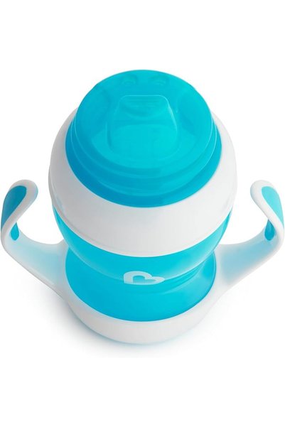 Munchkin Cup Sepi with Handles from Manshkin, Made of Silicone, 113g., Blue, Safe for Washing in a Washing Machine