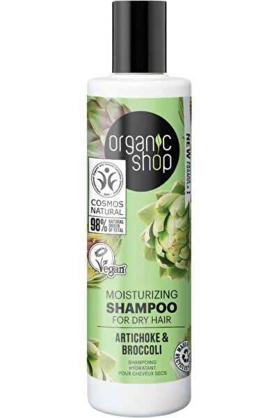 organic shop Moisturizing Shampoo for Dry Hair Artichoke and Broccoli, 280 ml