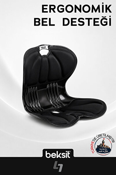 BEKSİT Softtouch Ergonomik Bel Desteği (Süngerli-Siyah)