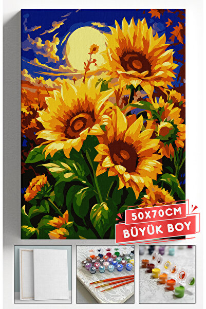 Akihabara Sayılarla Boyama Hobi Seti Çerçeveli Numaralı Tuval Fırça Boya Dahi...