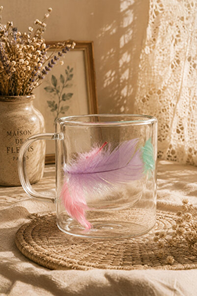 Porsima Double Feather Double Wall Mug 300 ml
