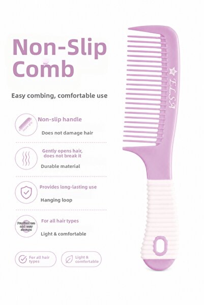 ELSA Επαγγελματική Αντιολισθητική Χτένα 1058, για Υγρή & Στεγνή Χρήση, Χτένα ...