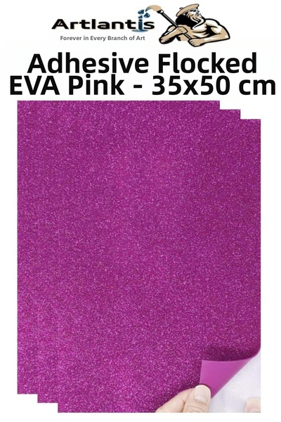 Artlantis Pink Adhesive Glitter Eva 35X50 cm 3 Pieces Glitter Adhesive Eva Sp...