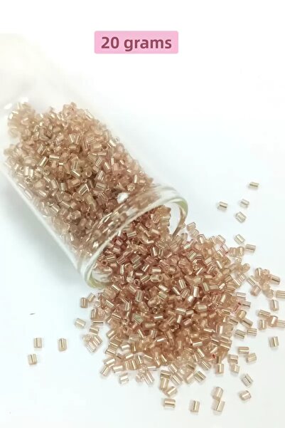 Mestore قطع الخرز الزجاجي 2 مم - 20 جرام - بني فاتح -BNC331