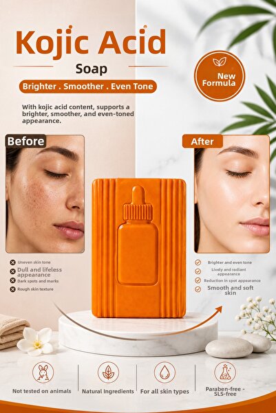 EPİZEN Kojic Acid Soap Anti-Blemish Skin Tone Equalizer Brightening Facial Cl...