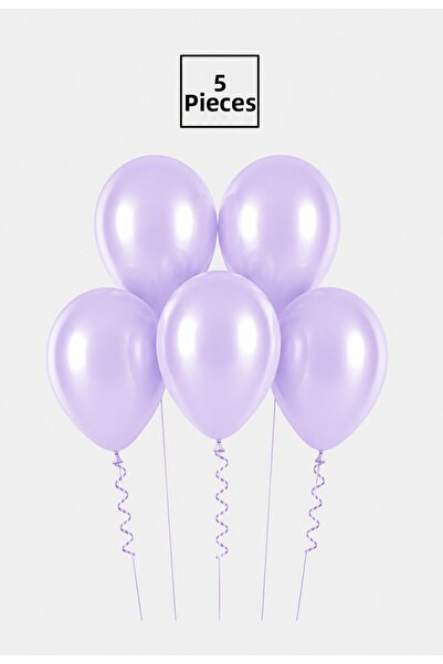 Balonsan Lilac Metallic Balloons 5 Pieces