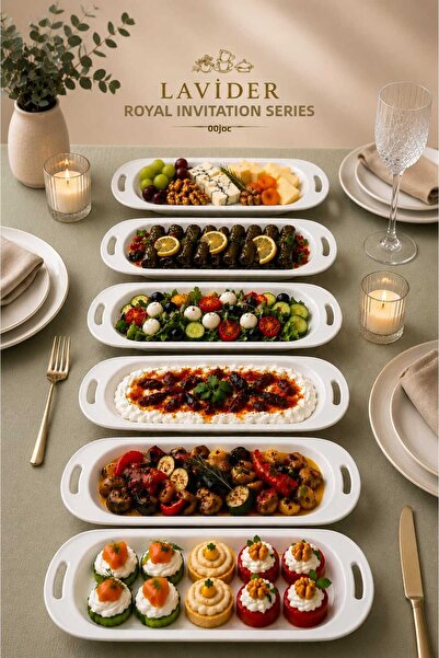 Lavider Royal Davet Series White Serving Plate & Stylish Design Premium Dowry...