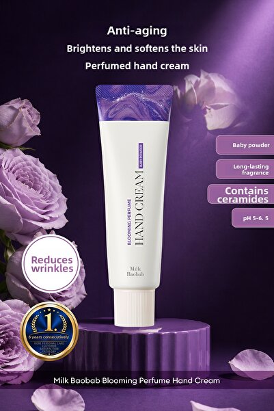 Milk Baobab Anti-Aging Softening Perfumed Hand Cream Blooming Perfume Hand Cr...