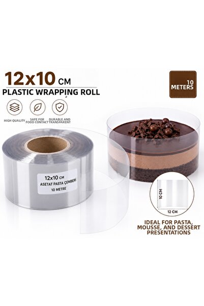 pastacity 12 cm X 10 Meters Acetate Cake Circle |   Transparent Cake Side Band