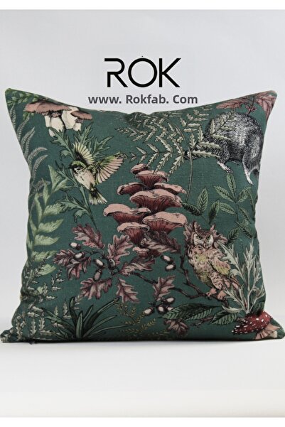ROKFAB Floral Patterned Throw Pillow Cover 45X45 cm Decorative Pillowcase
