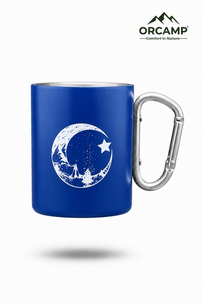Alıç Orcamp Camping Cup with Carabiner Stainless Steel Camping Cup Lightweigh...