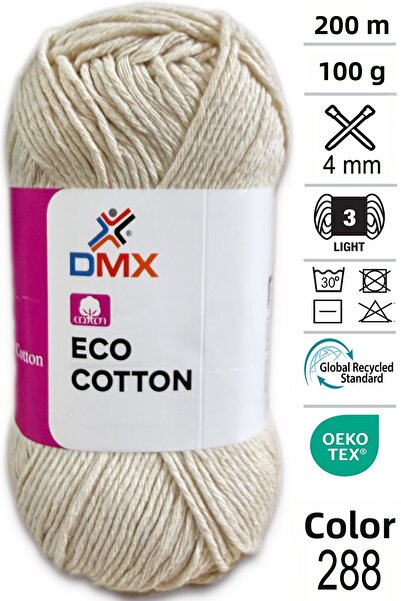 Diva İplik Eco Natural Cotton-Koton İp-Pamuk-288 Ecru