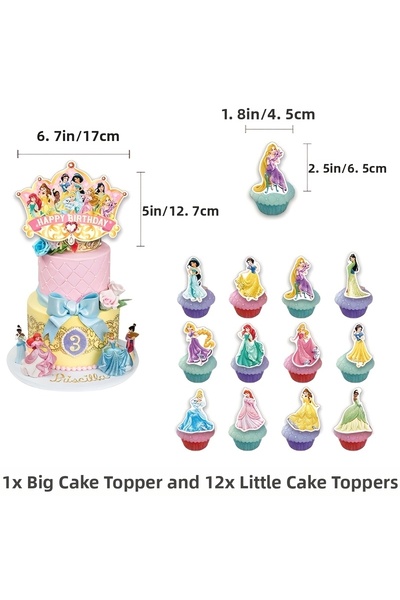 Generic Brand Princess Themed Party Decor 14 Pieces