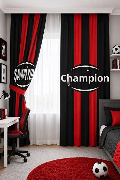 Bebişim Halı Black Red Champion Fan Children's Room Double Winged Background ...