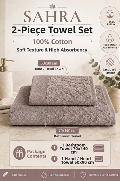 Güvenal Sahara |   2-Piece Bath Towel Set |   Towel |   Bath Towel I Hammam S...