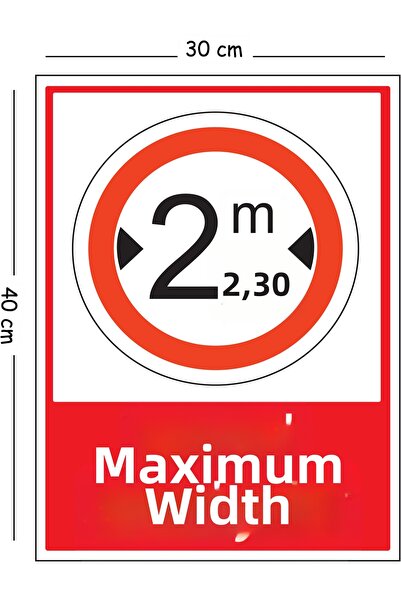 Mayeka Metal Azami Width 2.30 m 30X40 cm A3 Warning Work Safety Sign
