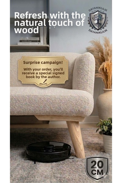 LEGORA WOOD DESİNG 20 cm Raw Furniture Leg 1. Class Gurgan Wood Furniture Sof...