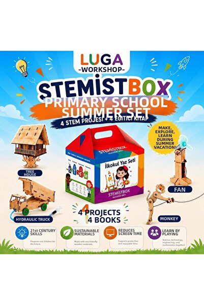 Stemist Box Primary School Summer Set - 4-Piece Wooden Stem Educational Set -...