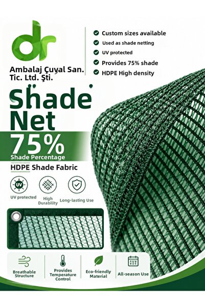 dr ambalaj çuval san.tic.ltd.şti. شبكة تظليل 6 متر × 50 متر، شبكة سياج خضراء ...