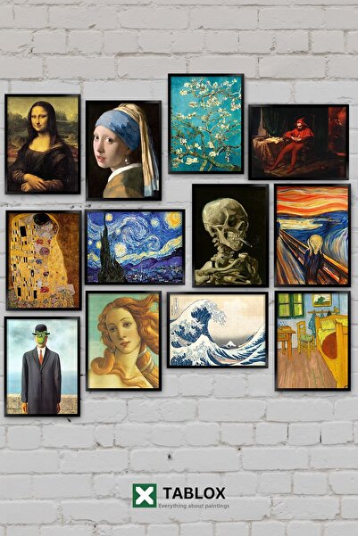 TABLOX 12 piese Van Gogh Mona Lisa Klimt Picturi celebre Opere de artă Set de...