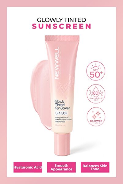 New Well Glowly Tinted Mineral Sunscreen Spf50+ |   Colored Mineral Filtered ...