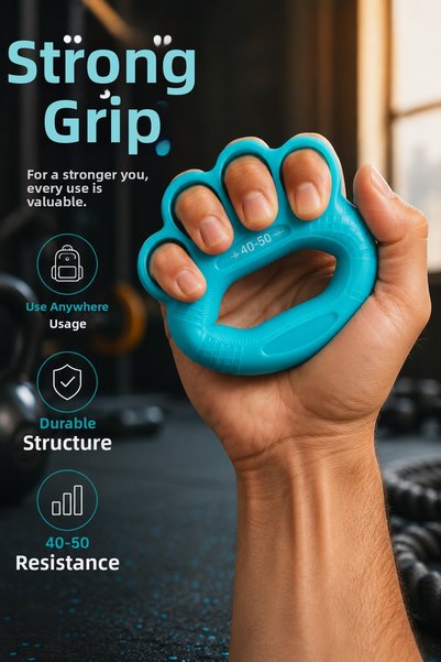 kırmed Hand Spring Professional Hand Exerciser Spring 100kg & Hand Wrist Finger Grip Strengthener Developer Exercise Ring 40-50 kg