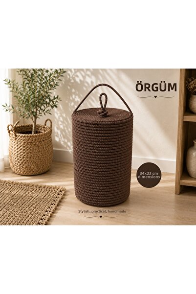 ÖRGÜM Suport pentru genți 33x22 cm Coș organizator cu aspect de răchită