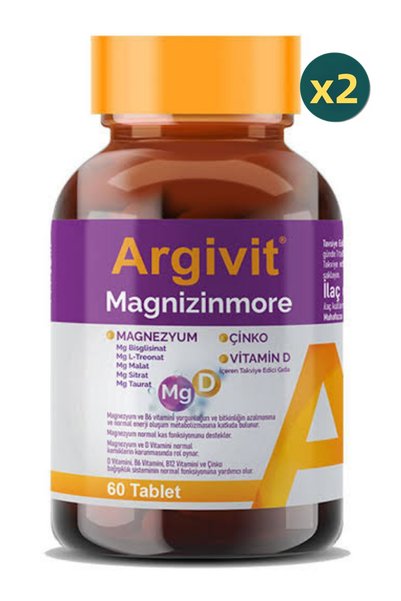Argivit Magnizinmore Magnesium Zinc and Vitamin D Supplementing Food 60 Table...