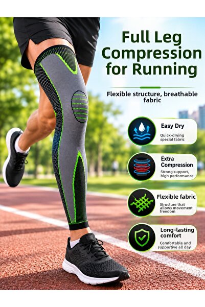 Generic Brand Ergonomic Long Sports Knee Brace Full-Length Compression Suppor...