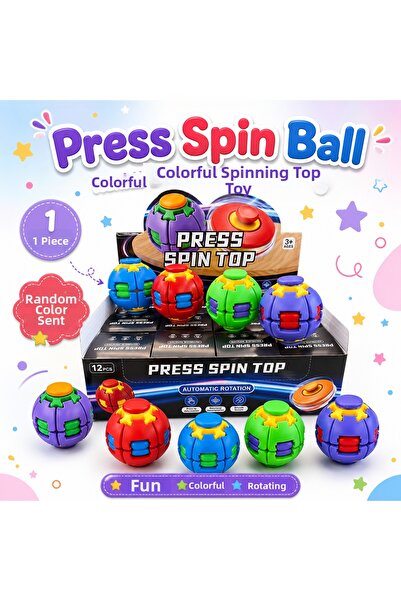 kruxon Press Spin Ball Colorful Spinning Ball Toy Stress Wheel 1 Piece Random...