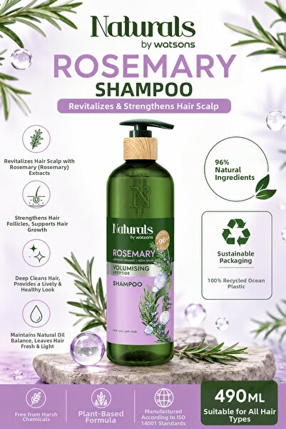 Naturals By Watsons Anti-Hair Loss & Revitalizing: Rosemary Shampoo 490 ml - ...