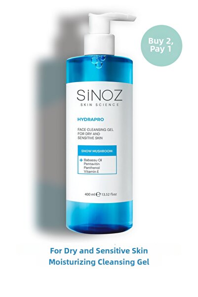 SİNOZ جل تنظيف وترطيب الوجه للبشرة الجافة والحساسة 400 مل