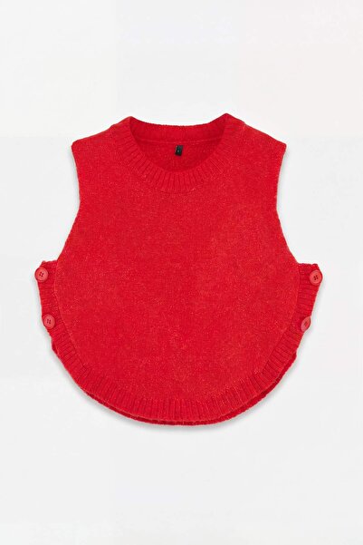 Trendyol Collection سترة تريكو حمراء TWOAW25SV00013