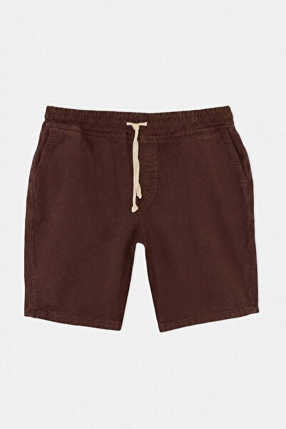 Trendyol Kollektion Braune Regular-Fit-Shorts und Bermuda mit elastischem Bun...
