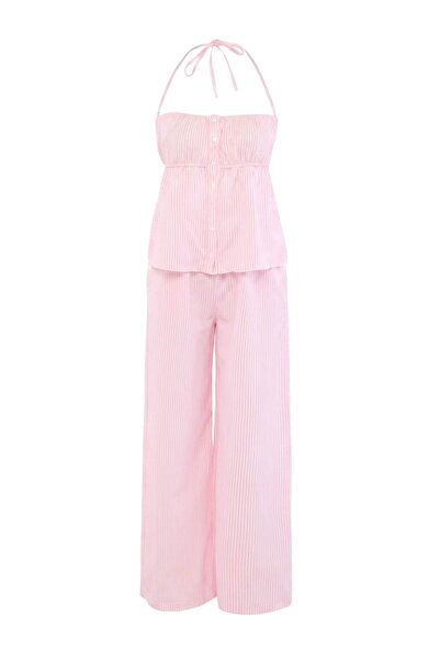Trendyol Collection Pink Woven Bottom - Top Set Twoss26Au00300