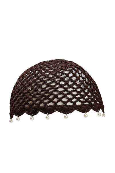 TRENDYOL SHOES Brown Braided Pearl Detailed Women's Hair Accessory Takss26Da0...