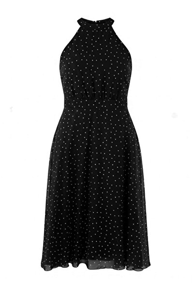 Trendyol Curve Black Woven Plus Size Dress Tbbaw27Ah00069