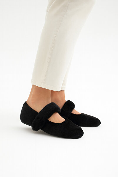 Beyond Γυναικείες μαύρες μπαλαρίνες Mary Jane με χοντρό λουράκι καθημερινά BY...