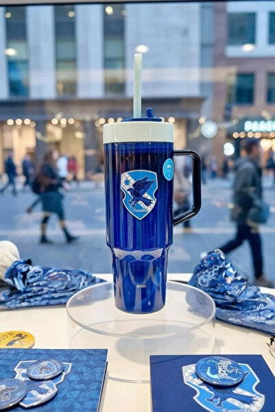 Miniso Harry Potter Lisanslı Ravenclaw Kulplu Pipetli Plastik Şişe – 1250 ML ...