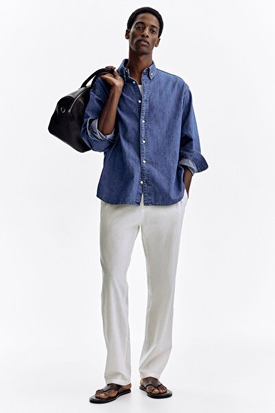 H&M Keten Karışımlı Pantolon Regular Fit