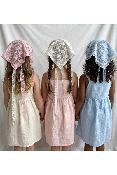 VENÜS MODA by Pınar Βρεφικό παιδικό μπαντάνα πολύχρωμο δαντελένιο μαντήλι μπα...