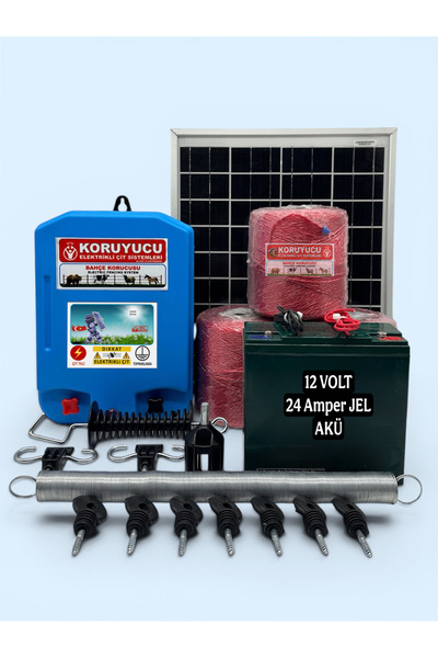 KORUYUCU ÇİT Koruyucu Elektrikli Çit Sistemi Domuz Ayı Kovucu Monokristal Gün...