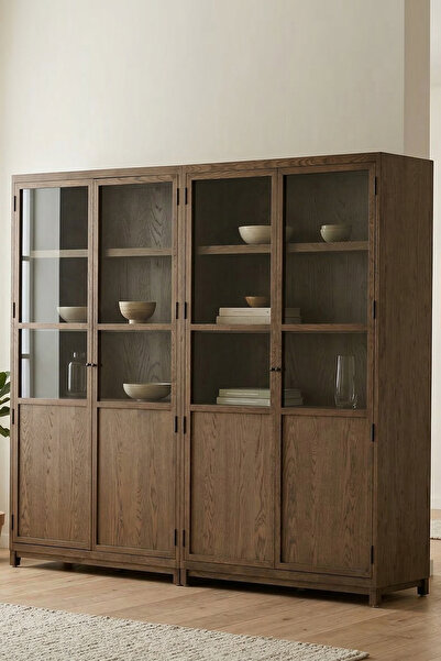 Latanwood Elpron Hazeranlı Ahşap Büfe & Kitaplık
