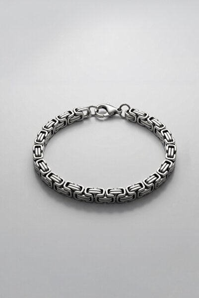 ablukaonline Men's Stripe Steel Bracelet Silver