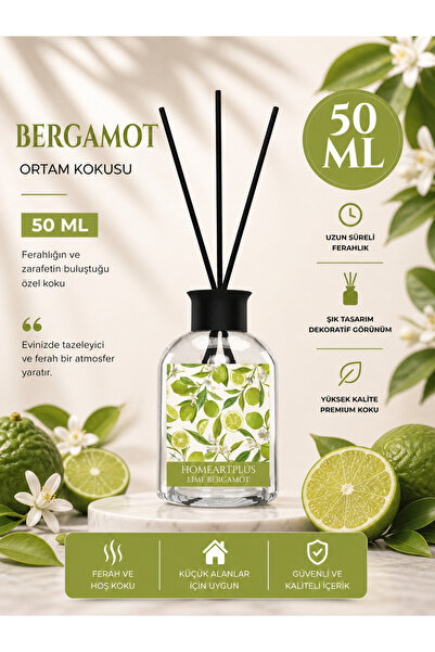 homeartplus Bergamot Lime Oda Kokusu Bambu Esansiyel Uçucu Yağ 50 ml