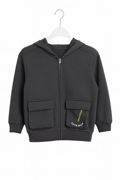 nk kids Boys' 47514 Steel Zippered Cardigan Gkn0019