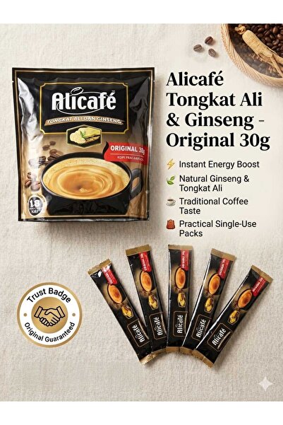 ALICAFE Tongkat Ali ve Ginseng Orijinal Karışım Kahvesi (ARABICA 540 GR)